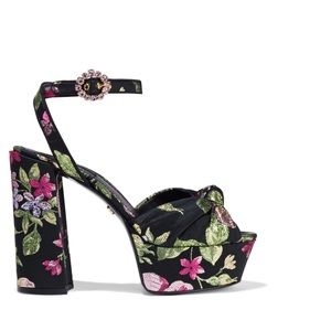 Dolce and Gabbana floral platform heels size 40